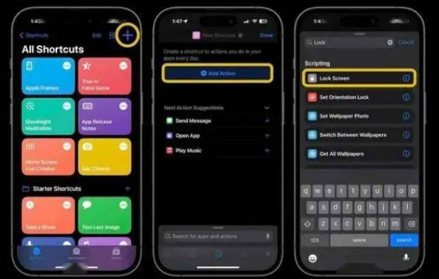南澳苹果14锁屏维修店分享iPhone14升级iOS16.4后如何创建锁屏快捷方式 