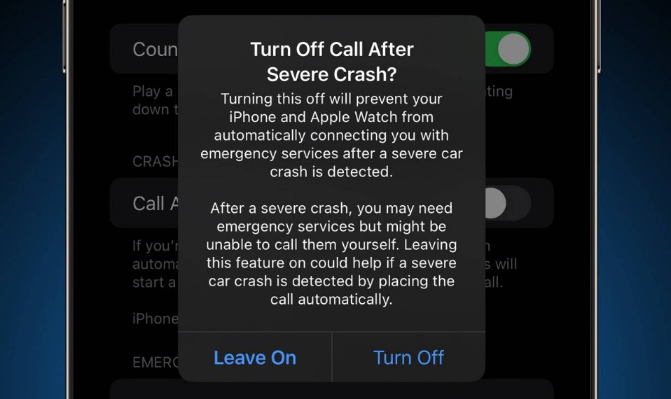 南澳苹果14维修分享 iPhone 14 和 Apple Watch 上关闭崩溃检测 